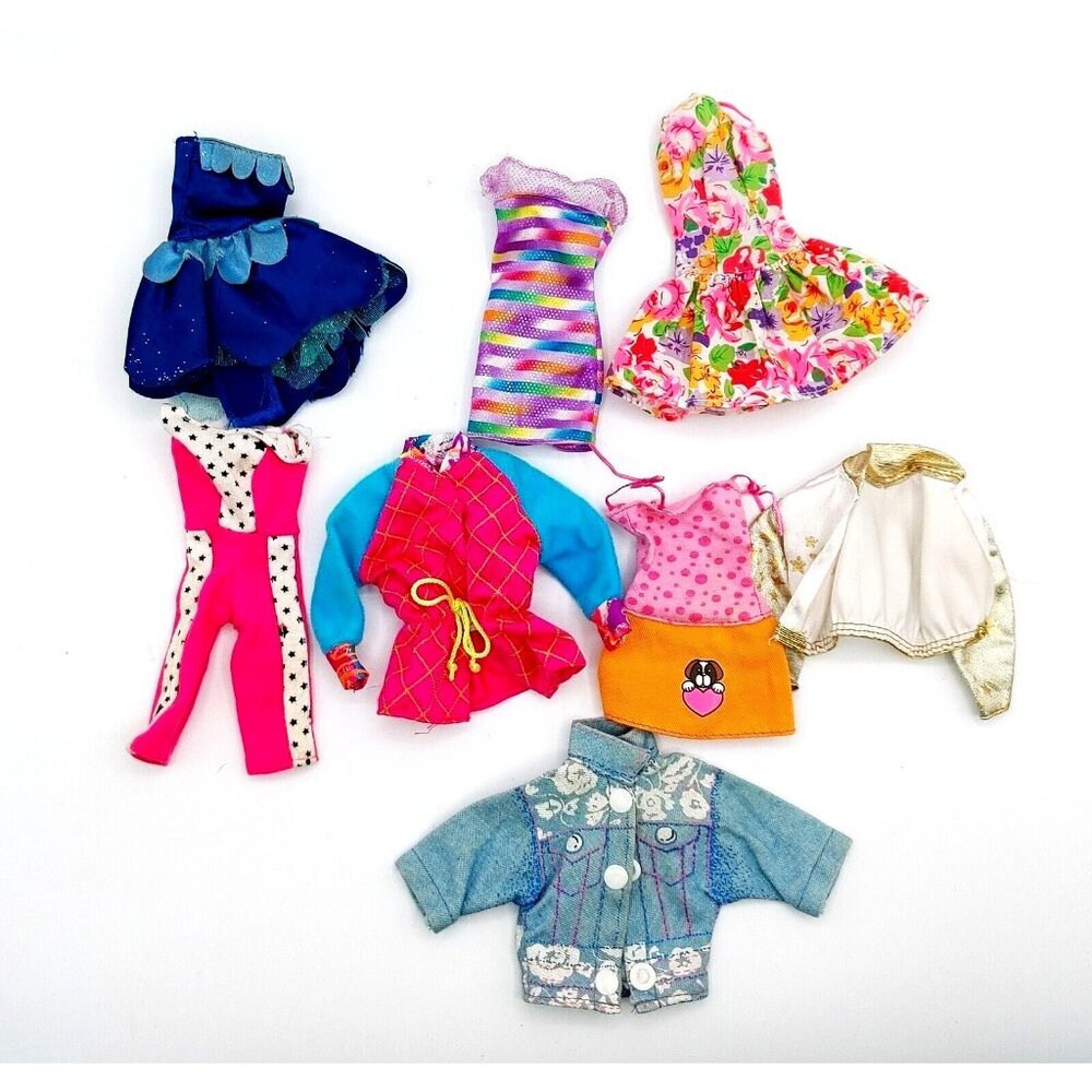 Lot of 8 Barbie Doll Clothing Clothes Dresses Jackets & Jumper